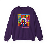 Sweat-shirt ras du cou Aucubetism One The Art of Autism - Sweat-shirt unique, sensibilisation à l'autisme, soutien aux artistes autistes, pull graphique