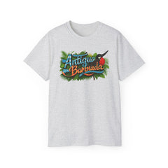 Camiseta con salpicaduras de color de Antigua y Barbuda