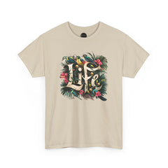 Camiseta orgánica LIFE con salpicaduras de color