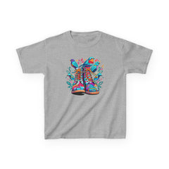 Boots Love Bird Organic Tee For Kids, Children's Clothing, Cute Bird Print Shirt, Nature Lover Gift, Organic Cotton Tee, Kids T-Shirt