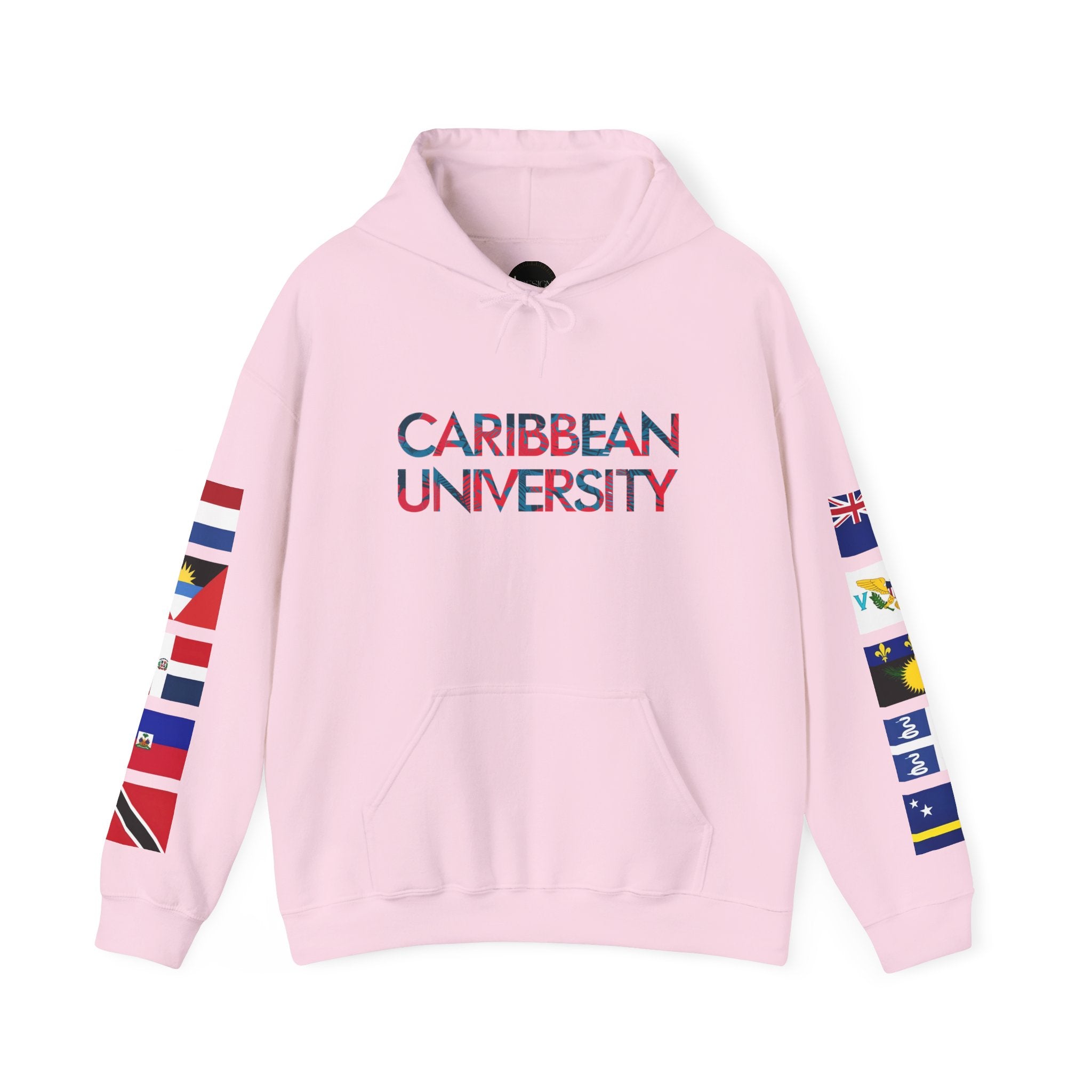 Caribbean University Three-Panel Hoodie, Design for Students from the Caribbean or Caribbean Ancestry, Gift, Caribbean Pride, Warm Apparel