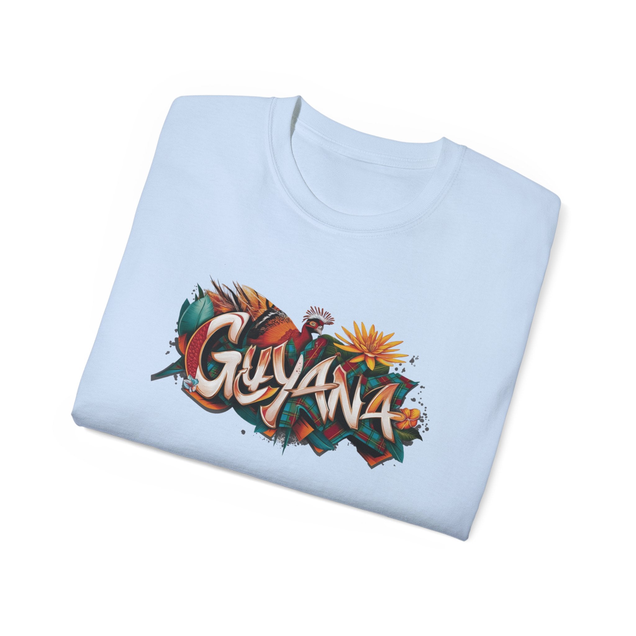 Camiseta con salpicaduras de color de Guyana