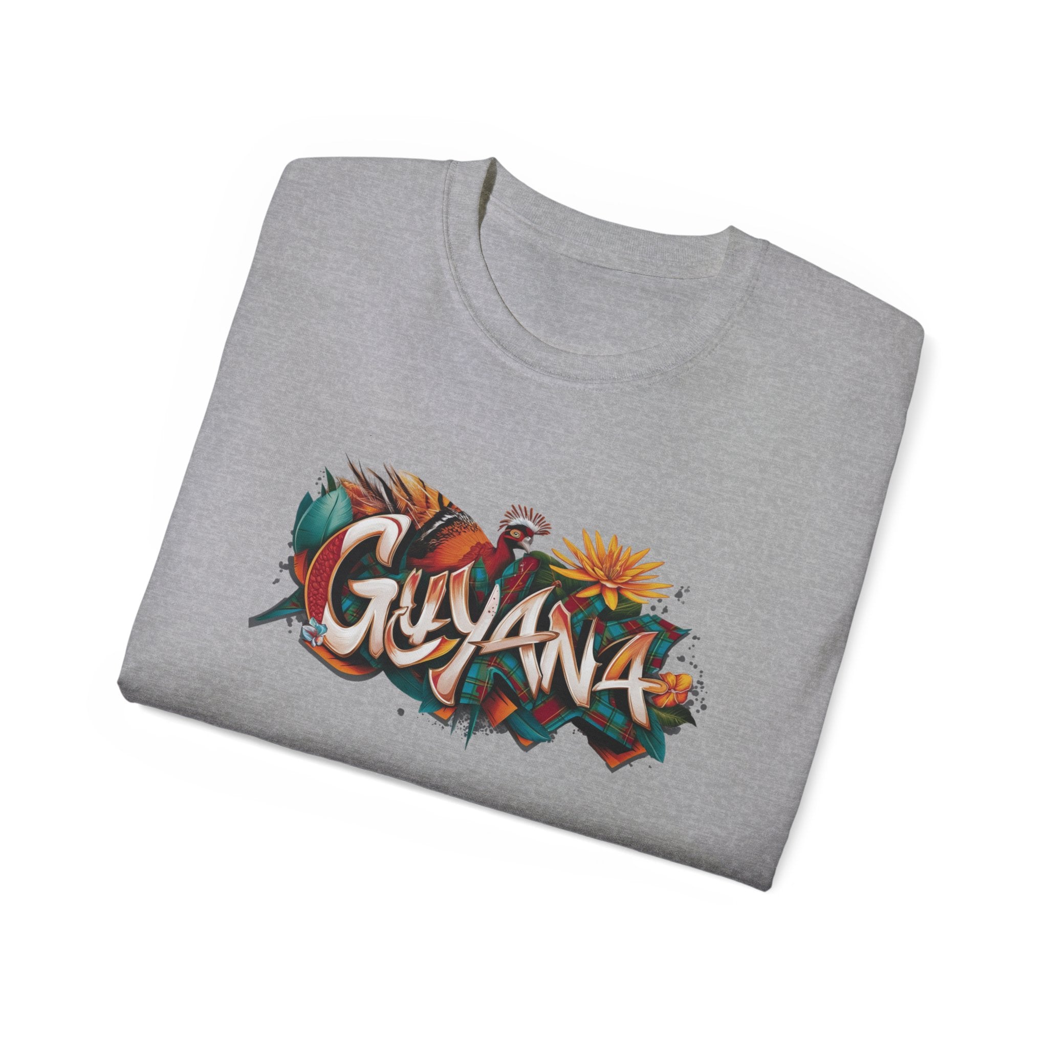 Camiseta con salpicaduras de color de Guyana