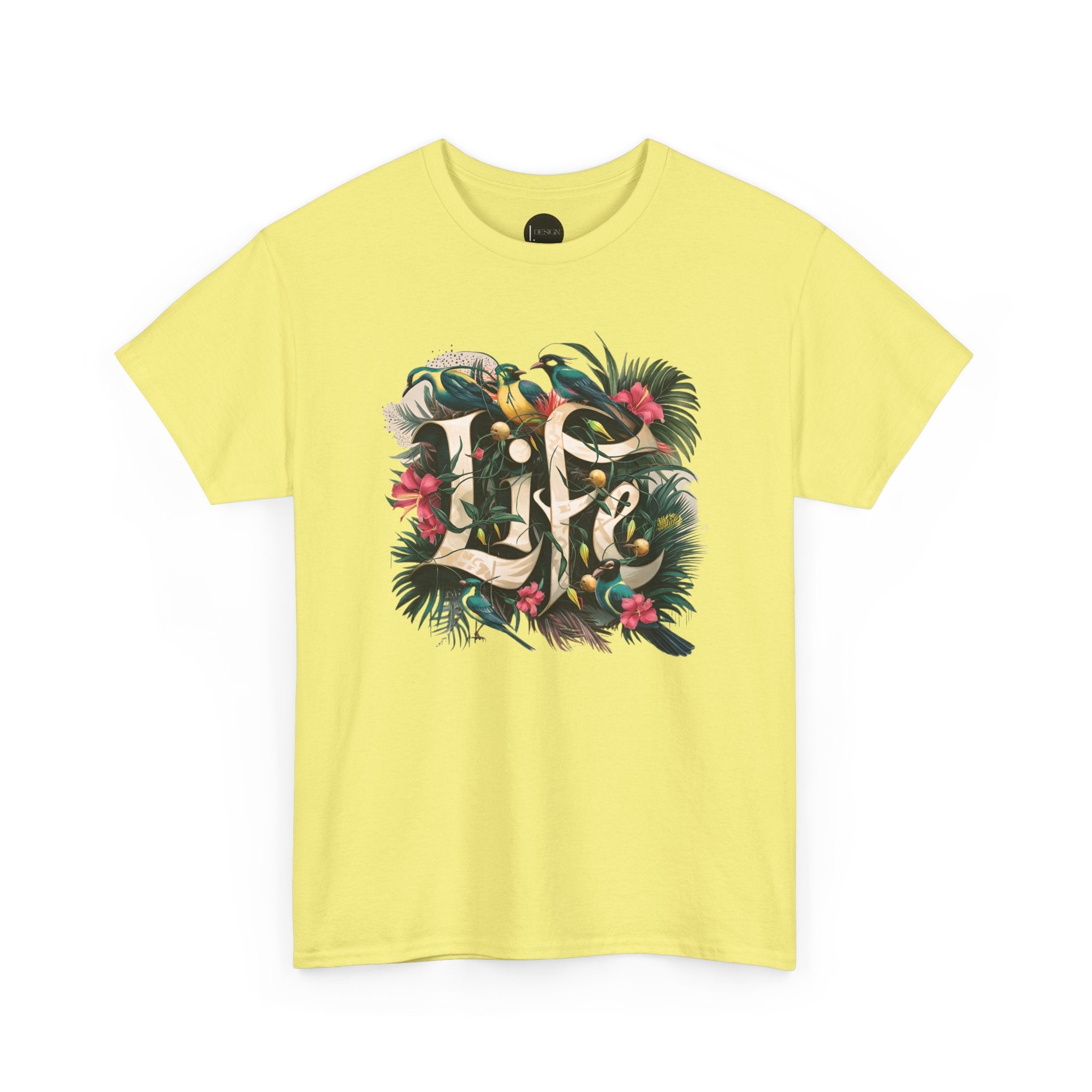 Camiseta orgánica LIFE con salpicaduras de color