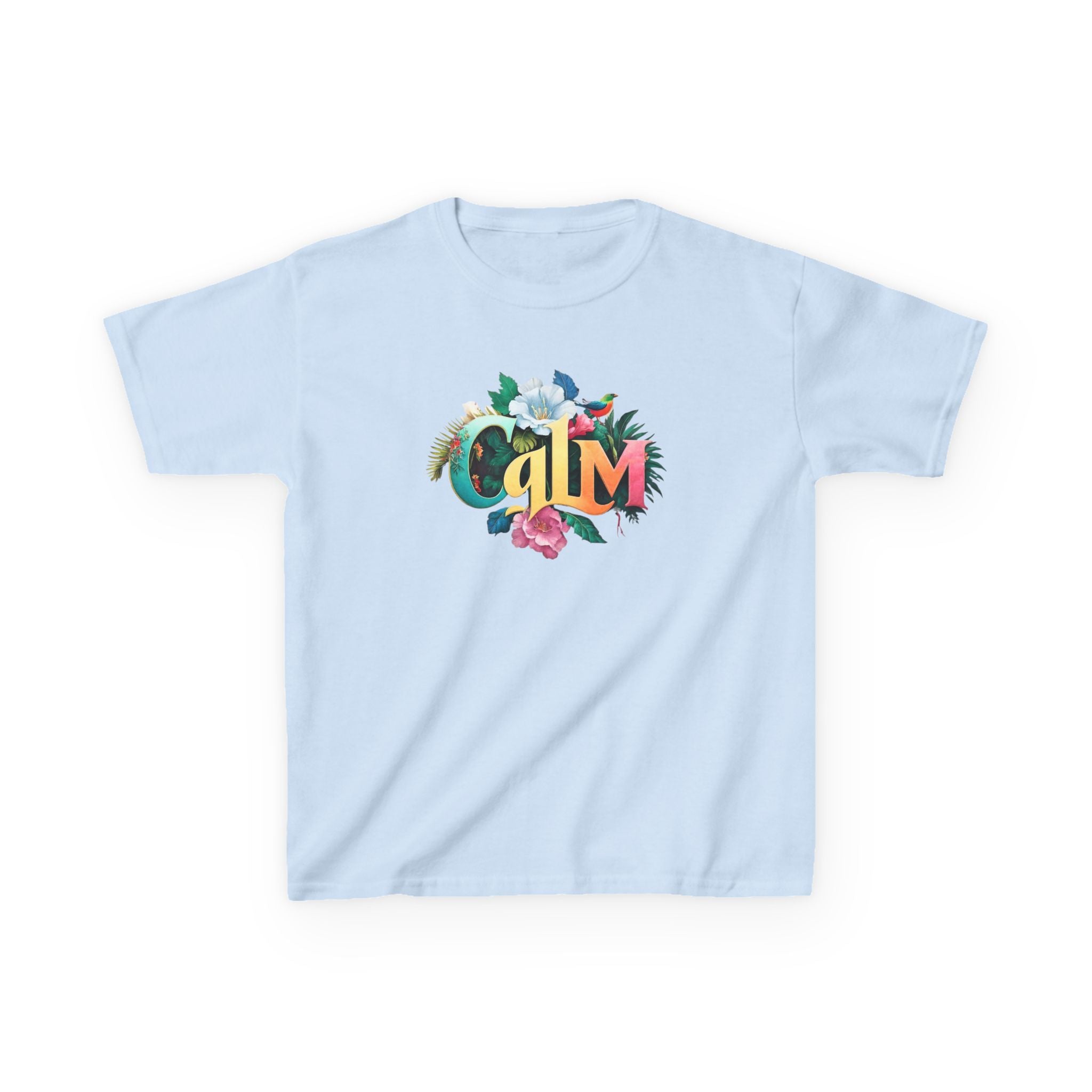 Calm Organic Tee for Kids, Children's Cotton Tshirt, Peaceful Toddler Shirt, Relaxing Youth Top, Serene Baby Tee, Tranquil Kid's Shirt
