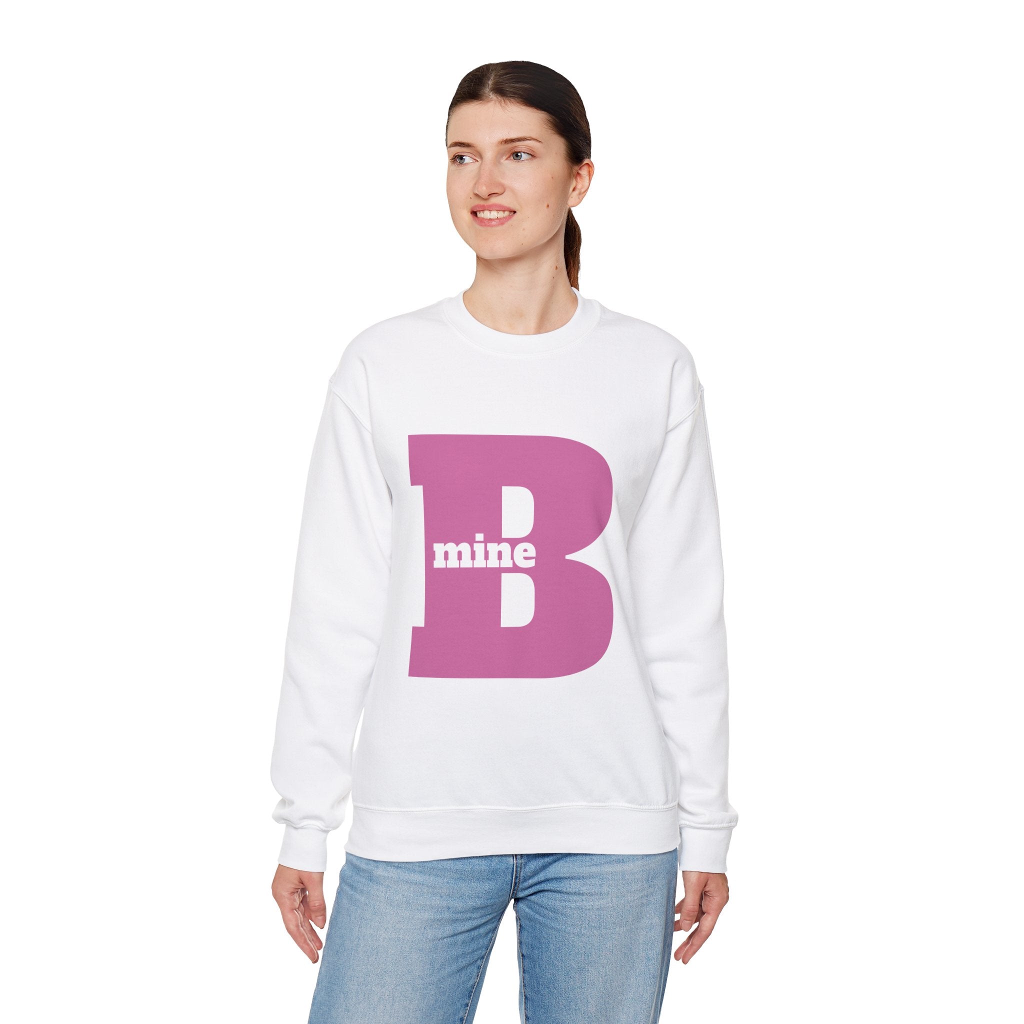 B Mine Sweatshirt, Valentine Gift, Unisex Love Expression Pullover Jumper, Valentine's Day Gift, Romantic Couples Sweatshirt, Love Theme