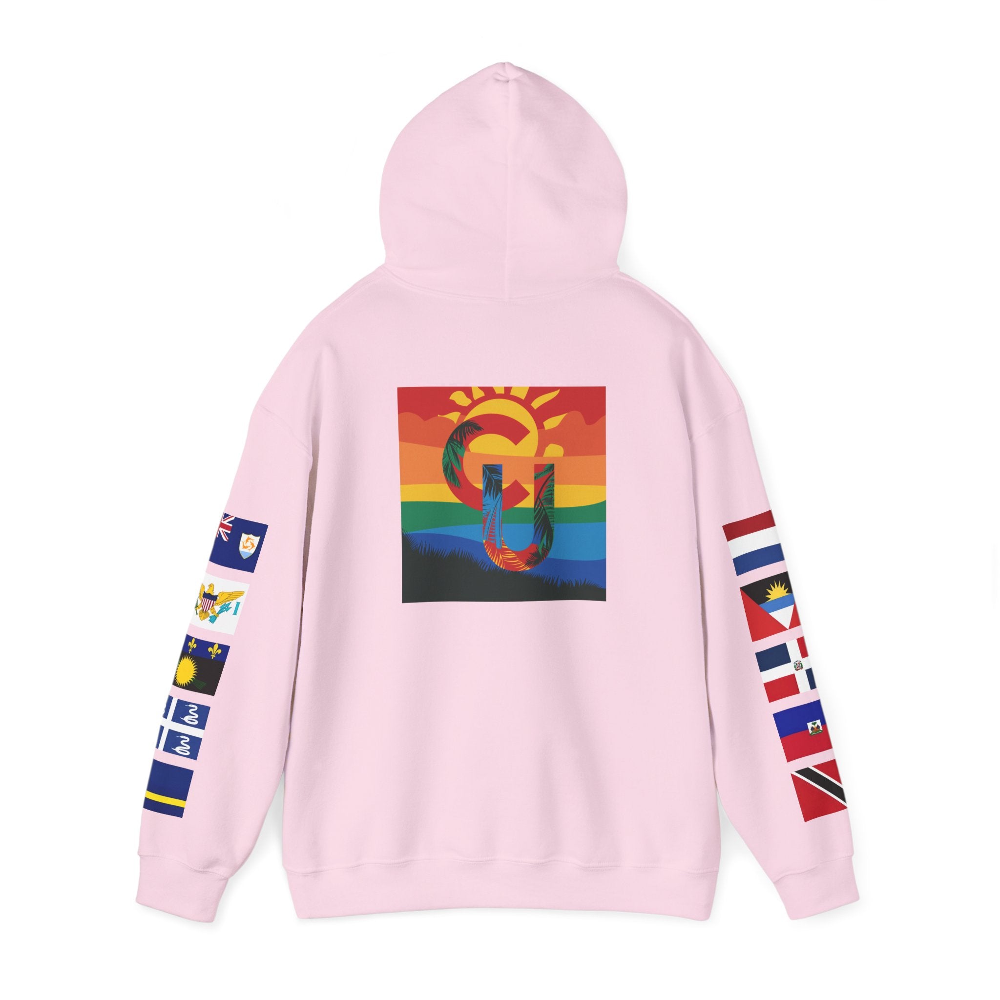 Caribbean University Three-Panel Hoodie, Design for Students from the Caribbean or Caribbean Ancestry, Gift, Caribbean Pride, Warm Apparel