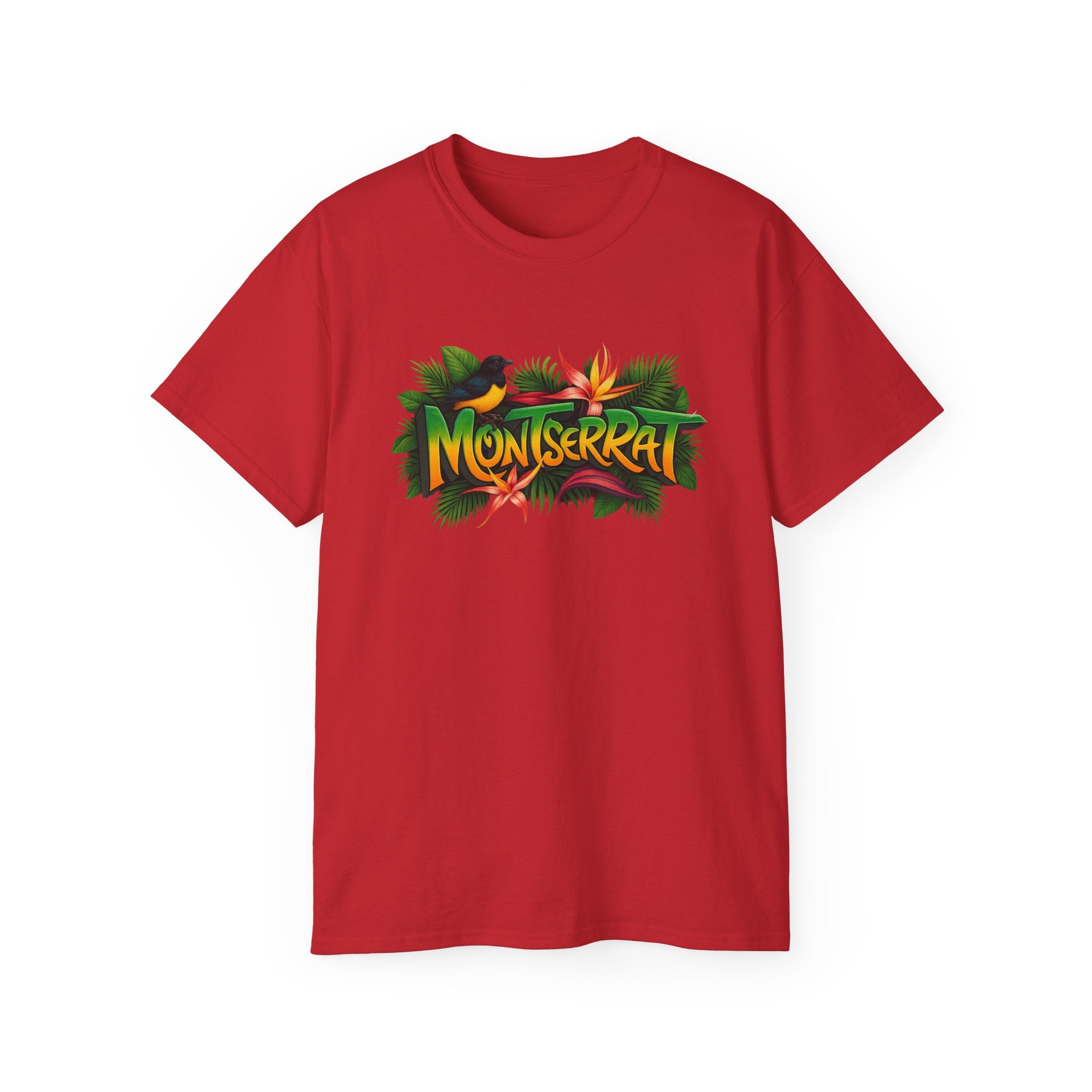 Montserrat Nature Splash Unisex Tee, Montserrat Wildlife T-Shirt, Jungle Vibes Cotton Shirt, Tropical Paradise Top, Eco-Friendly Graphic Tee