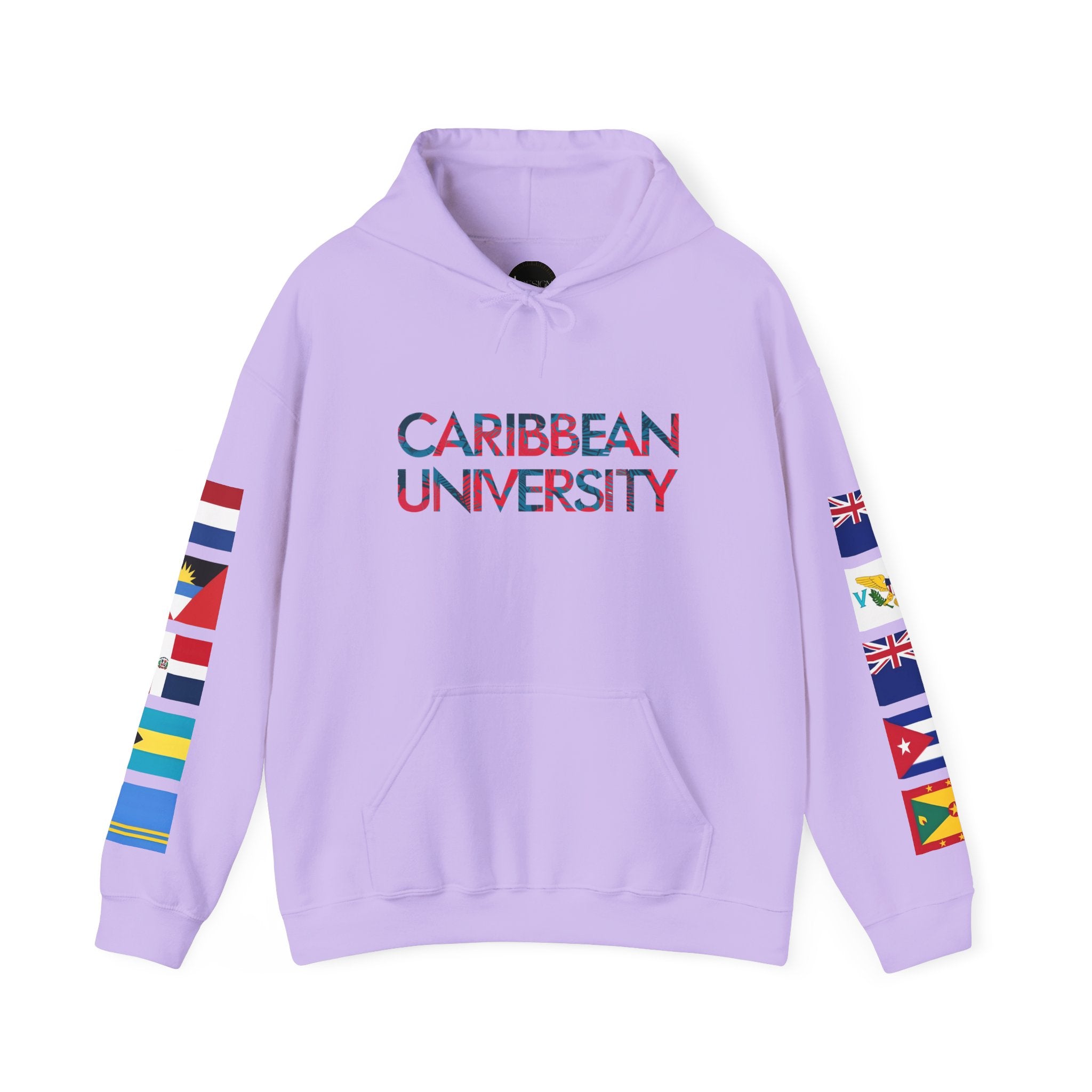 Caribbean University Three-Panel Hoodie, Design for Students from the Caribbean or Caribbean Ancestry, Gift, Caribbean Pride, Warm Apparel