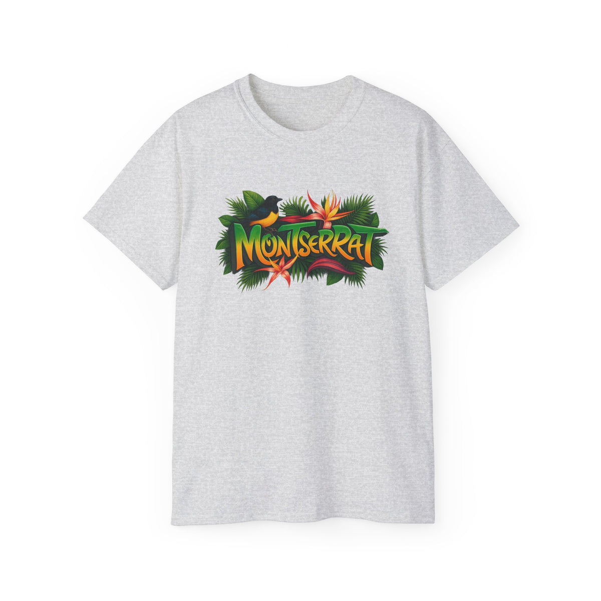 Montserrat Nature Splash Unisex Tee, Montserrat Wildlife T-Shirt, Jungle Vibes Cotton Shirt, Tropical Paradise Top, Eco-Friendly Graphic Tee