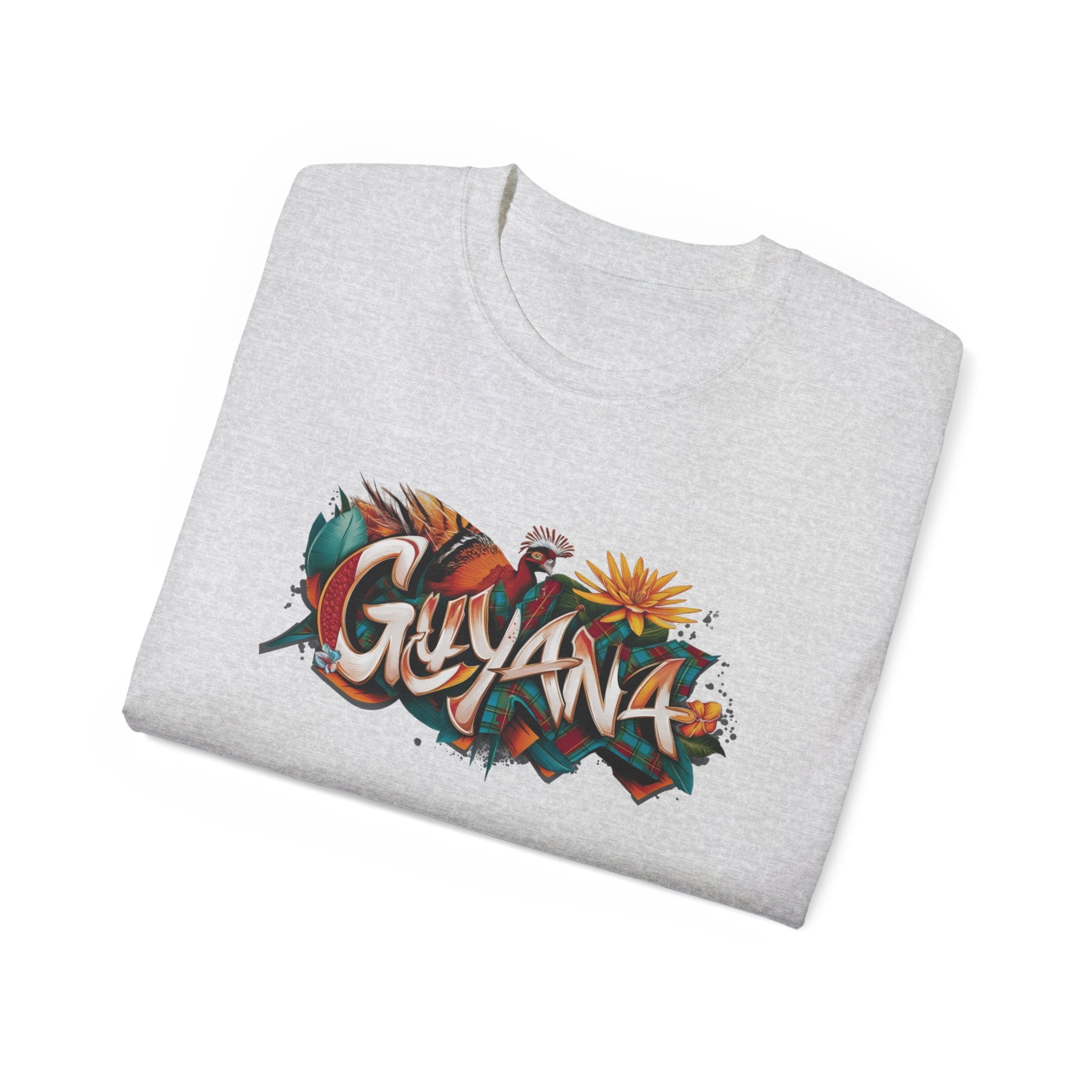 Camiseta con salpicaduras de color de Guyana