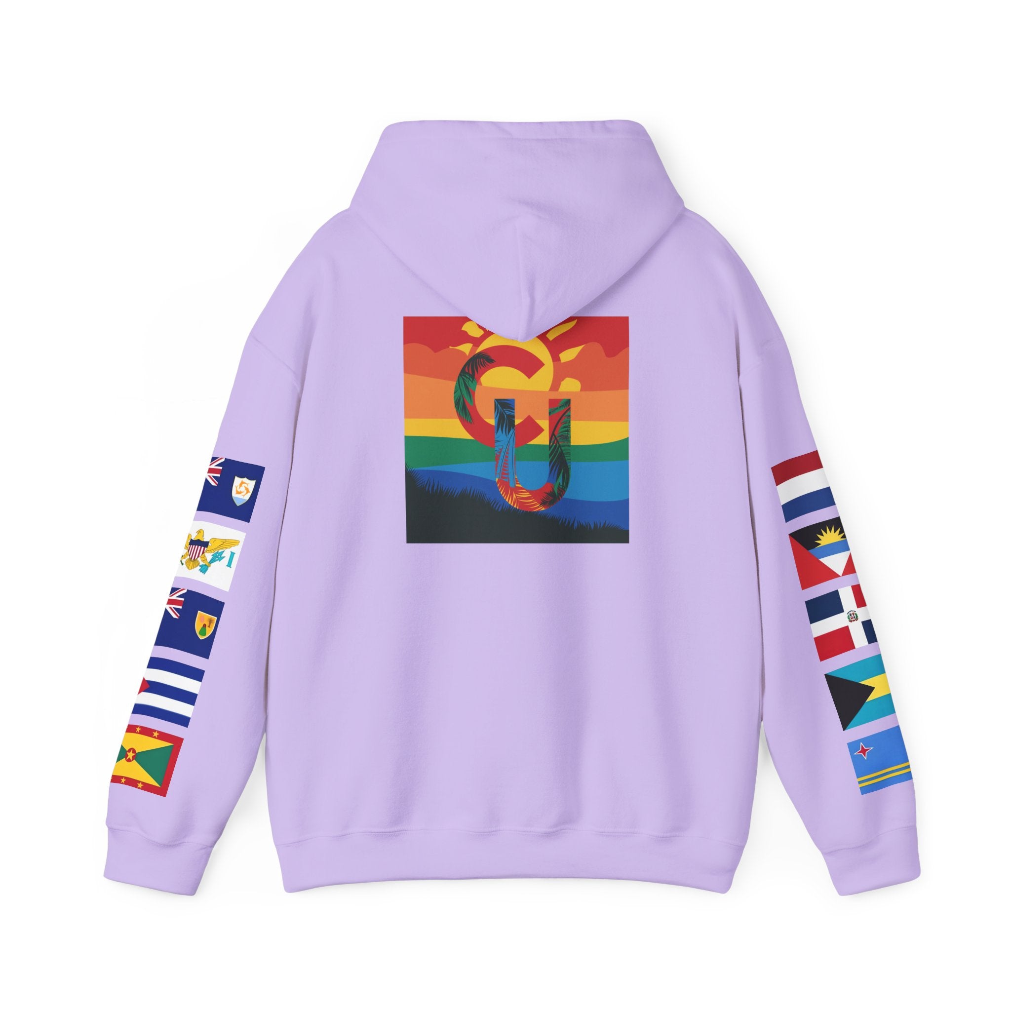 Caribbean University Three-Panel Hoodie, Design for Students from the Caribbean or Caribbean Ancestry, Gift, Caribbean Pride, Warm Apparel