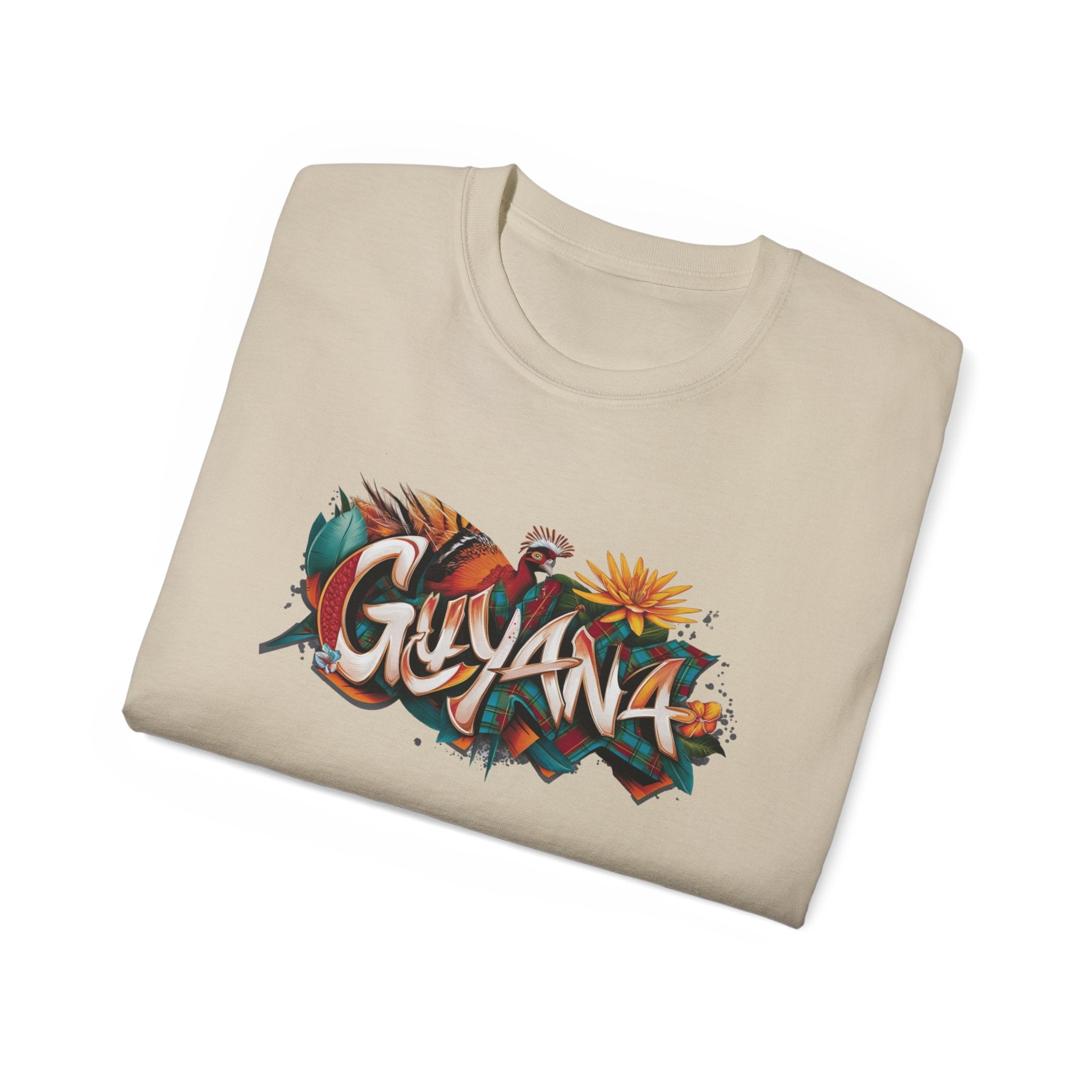 Camiseta con salpicaduras de color de Guyana