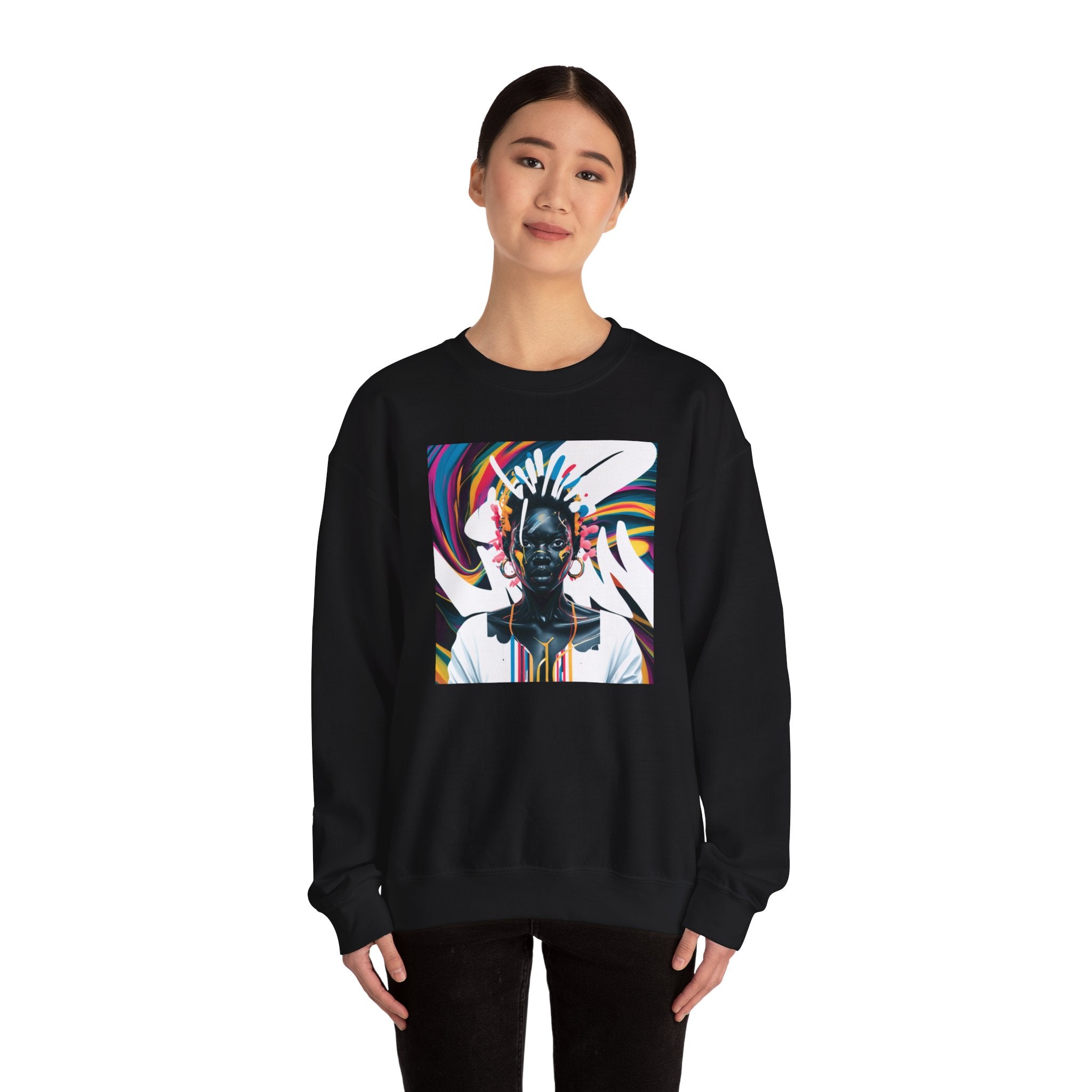 African Queen Color Splash Unisex Sweatshirt