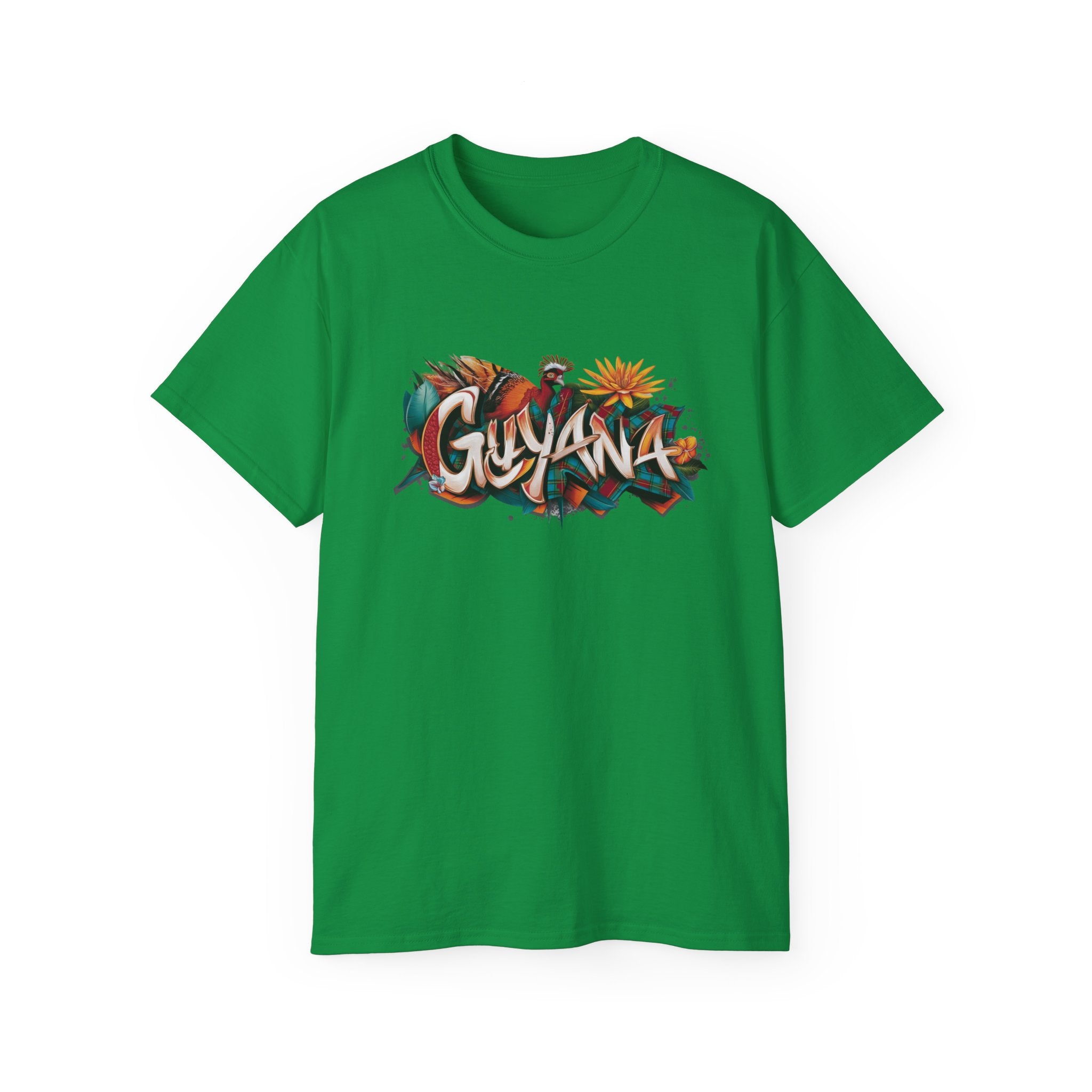 Camiseta con salpicaduras de color de Guyana