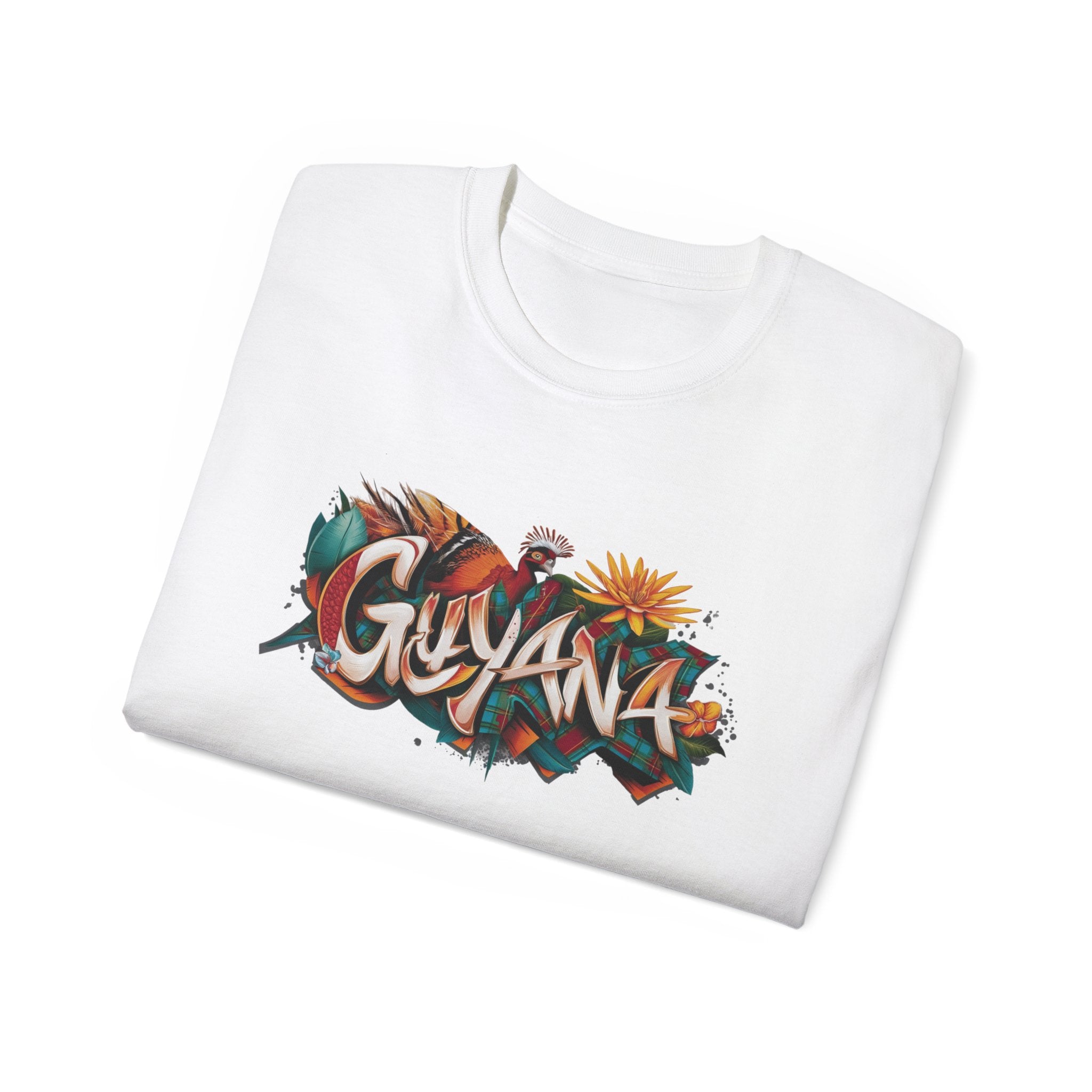 Camiseta con salpicaduras de color de Guyana