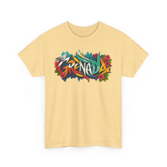 Grenada Nature Color Splash Tee, Island Paradise T-shirt, Vibrant Caribbean Country Tee, Festive Carnival T-shirt, Exotic Grenada Design Tee