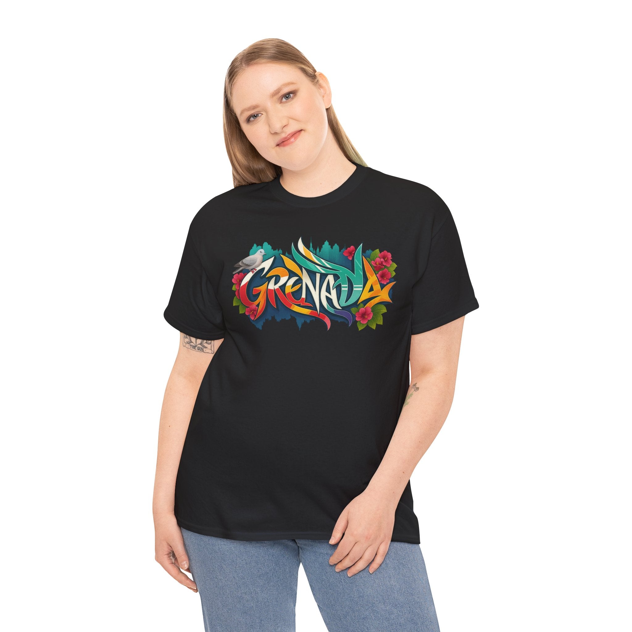 Grenada Nature Color Splash Tee, Island Paradise T-shirt, Vibrant Caribbean Country Tee, Festive Carnival T-shirt, Exotic Grenada Design Tee