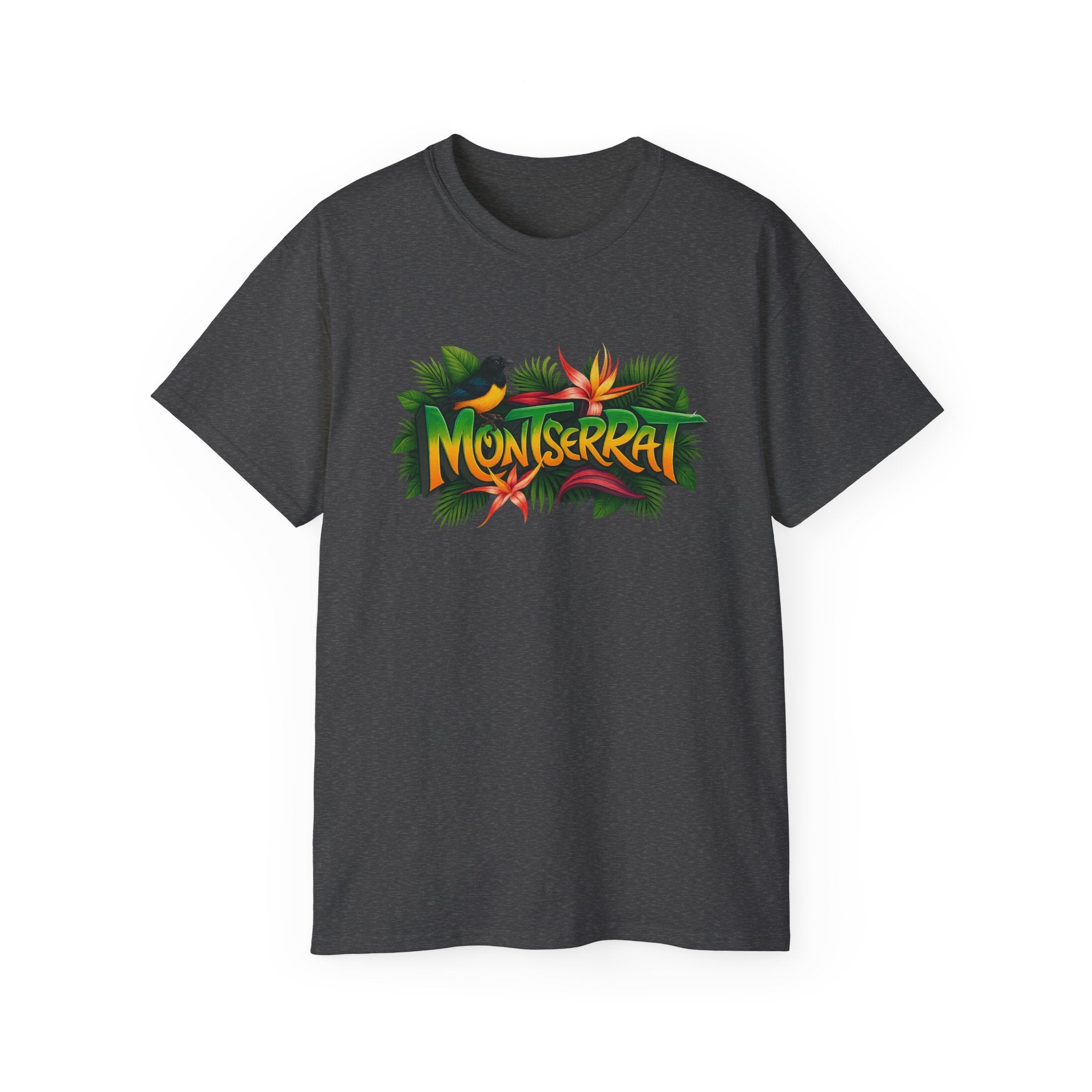 Montserrat Nature Splash Unisex Tee, Montserrat Wildlife T-Shirt, Jungle Vibes Cotton Shirt, Tropical Paradise Top, Eco-Friendly Graphic Tee