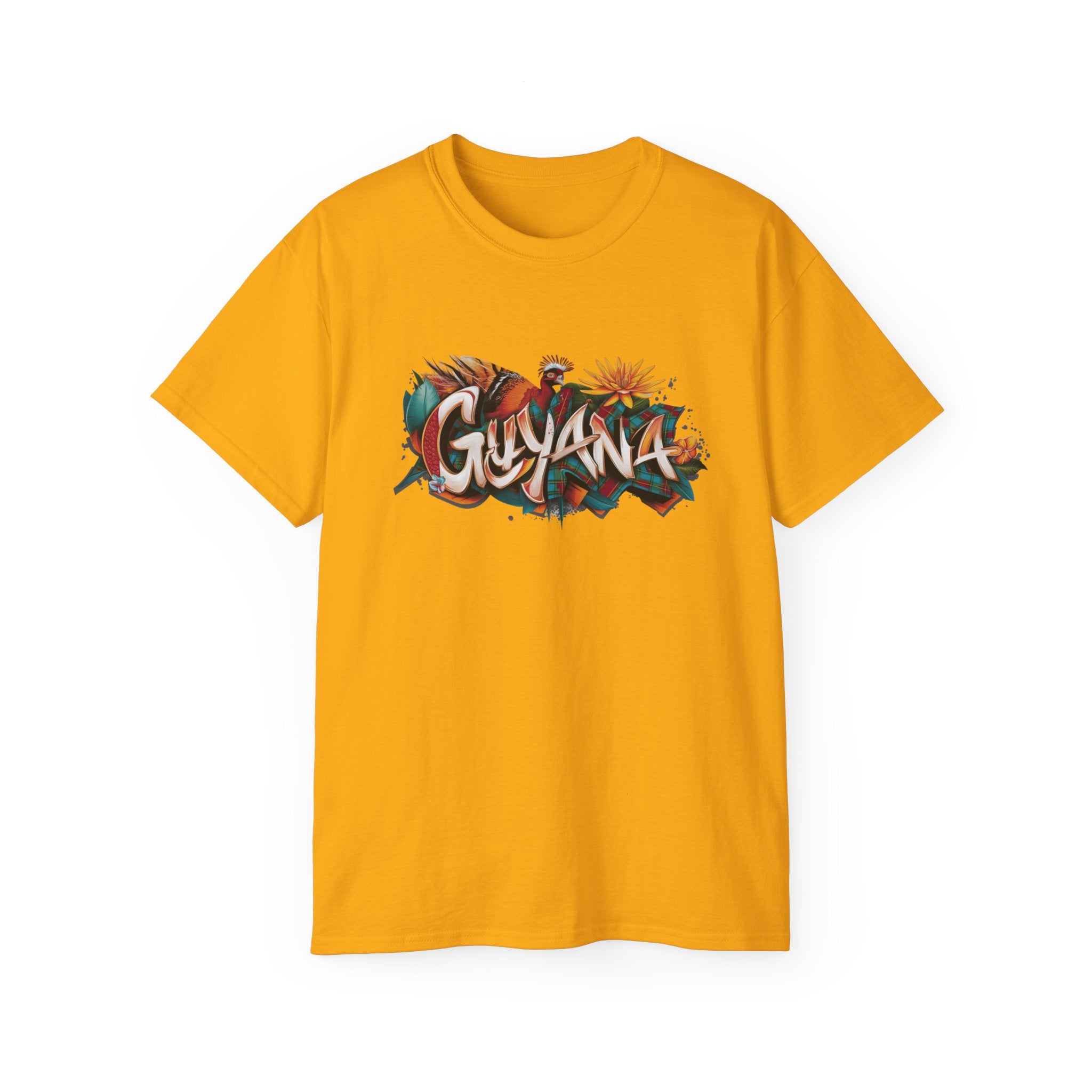 Camiseta con salpicaduras de color de Guyana