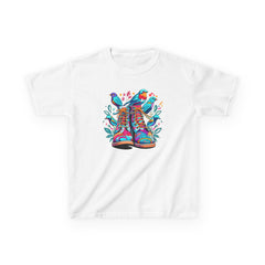 Boots Love Bird Organic Tee For Kids, Children's Clothing, Cute Bird Print Shirt, Nature Lover Gift, Organic Cotton Tee, Kids T-Shirt