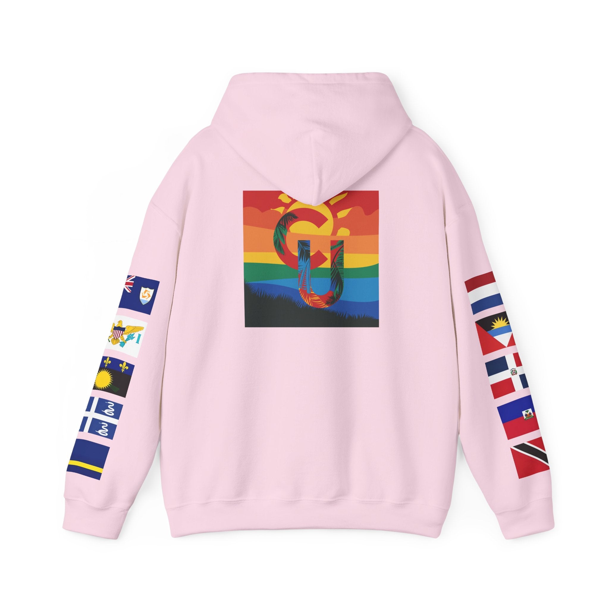 Caribbean University Three-Panel Hoodie, Design for Students from the Caribbean or Caribbean Ancestry, Gift, Caribbean Pride, Warm Apparel