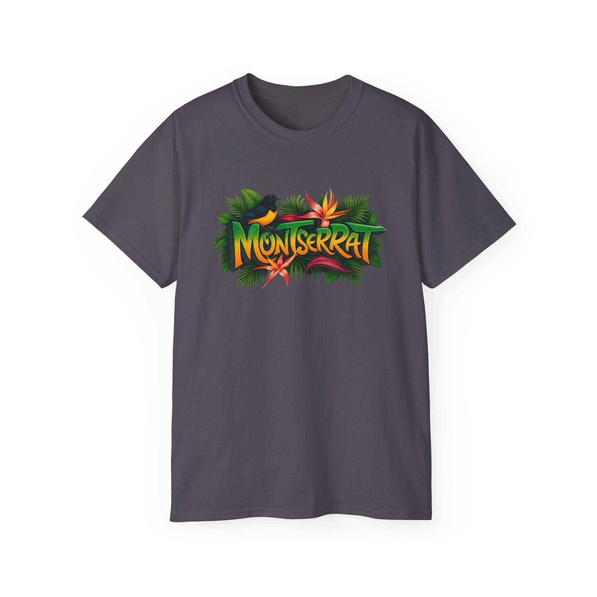 Montserrat Nature Splash Unisex Tee, Montserrat Wildlife T-Shirt, Jungle Vibes Cotton Shirt, Tropical Paradise Top, Eco-Friendly Graphic Tee