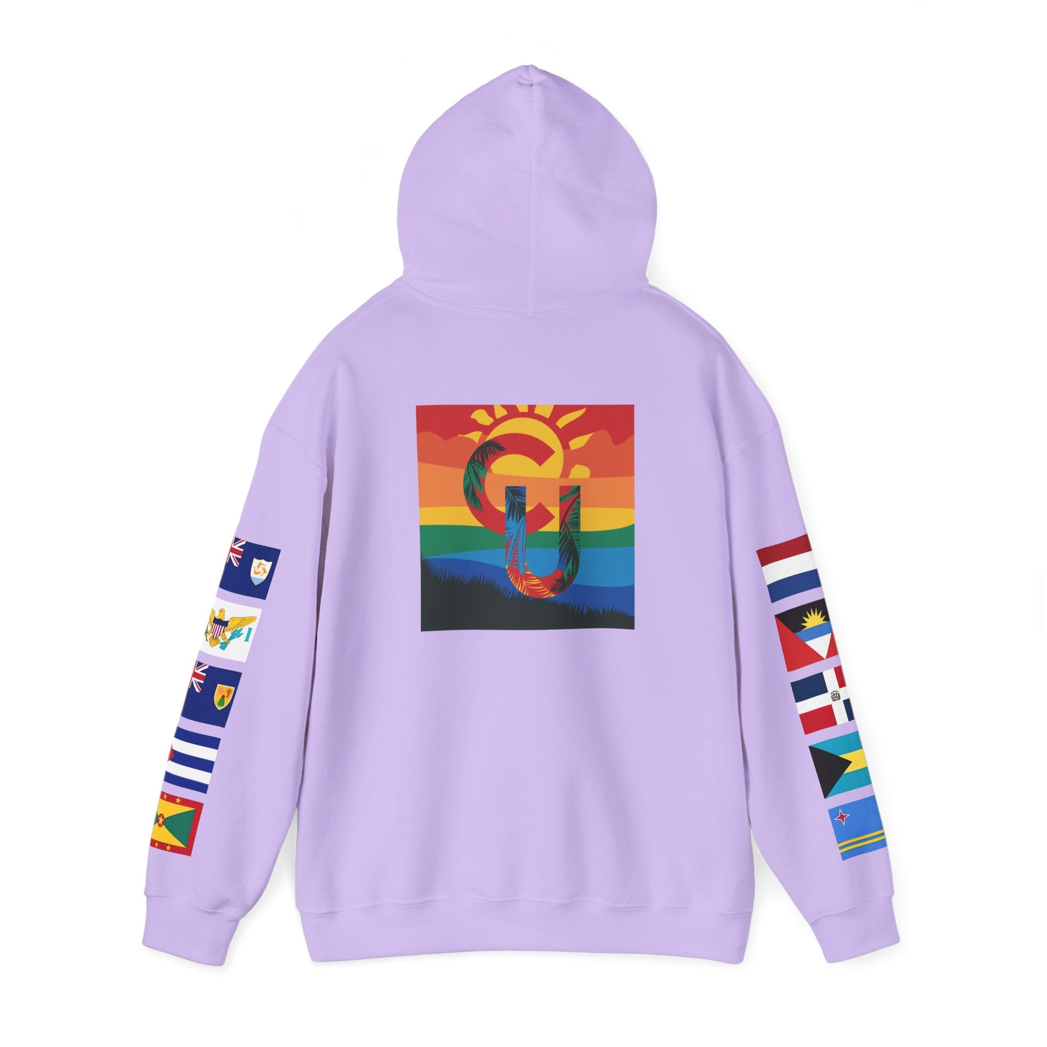 Caribbean University Three-Panel Hoodie, Design for Students from the Caribbean or Caribbean Ancestry, Gift, Caribbean Pride, Warm Apparel