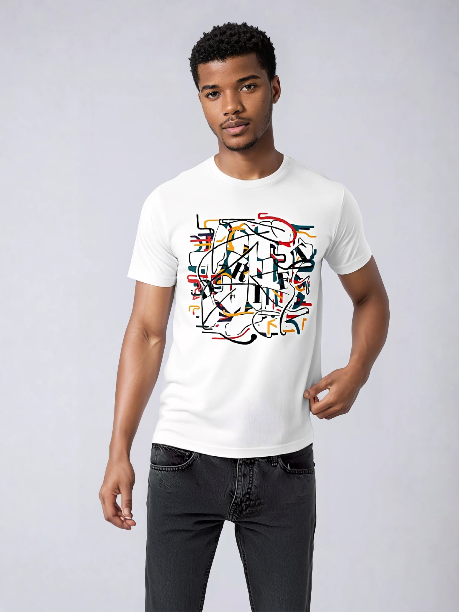 Abstract Drift T-Shirt, Unisex Gift, Colorful Artistry Tee, Creative Insight Shirt, Authentic Design Top - Unisex Jersey Tee, Abstract Drift