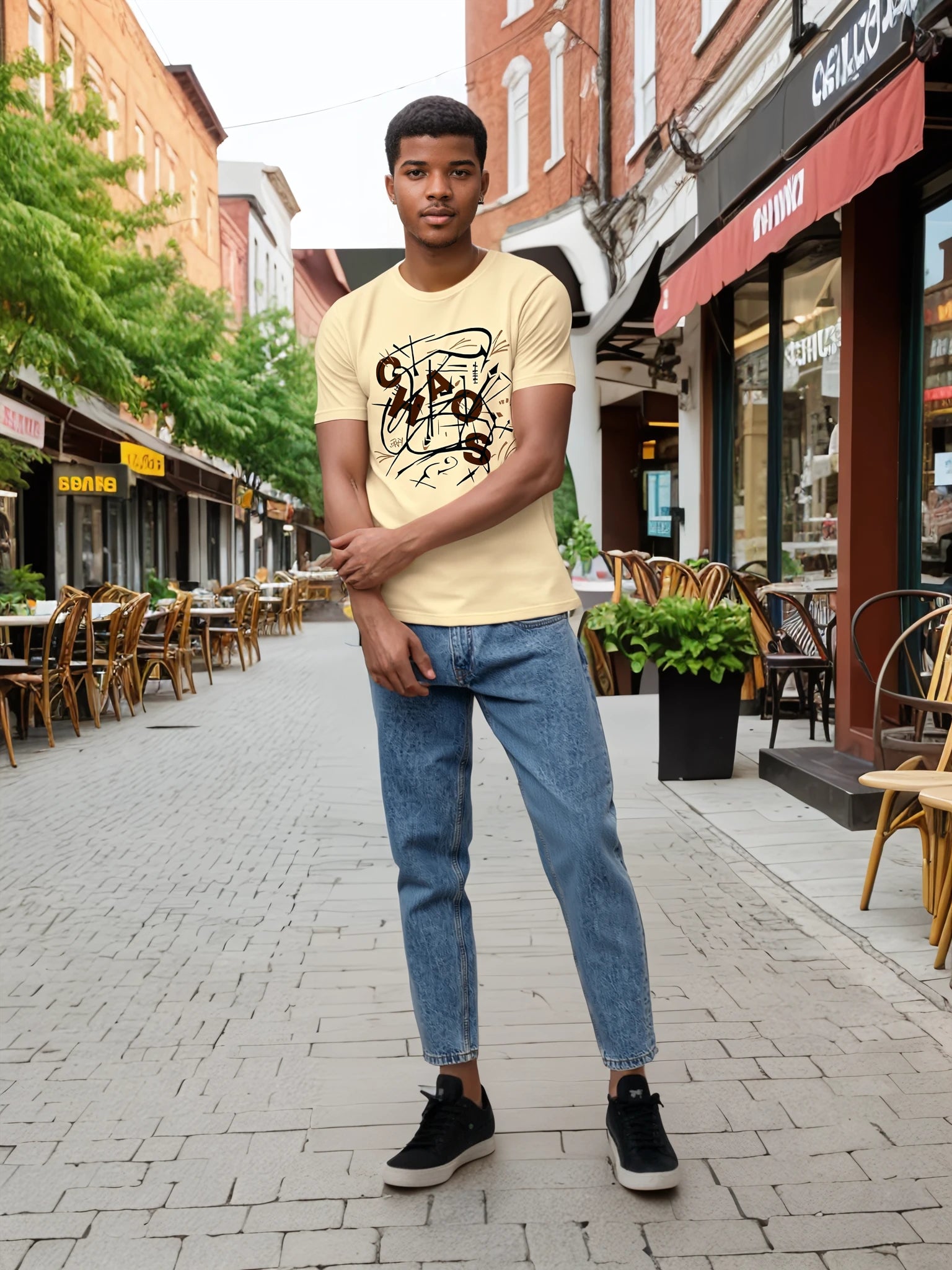 Abstract Chaos T-Shirt, Unisex Gift, Colorful Artistry Tee, Creative Insight Shirt, Authentic Design Top - Unisex Jersey Short Sleeve Tee