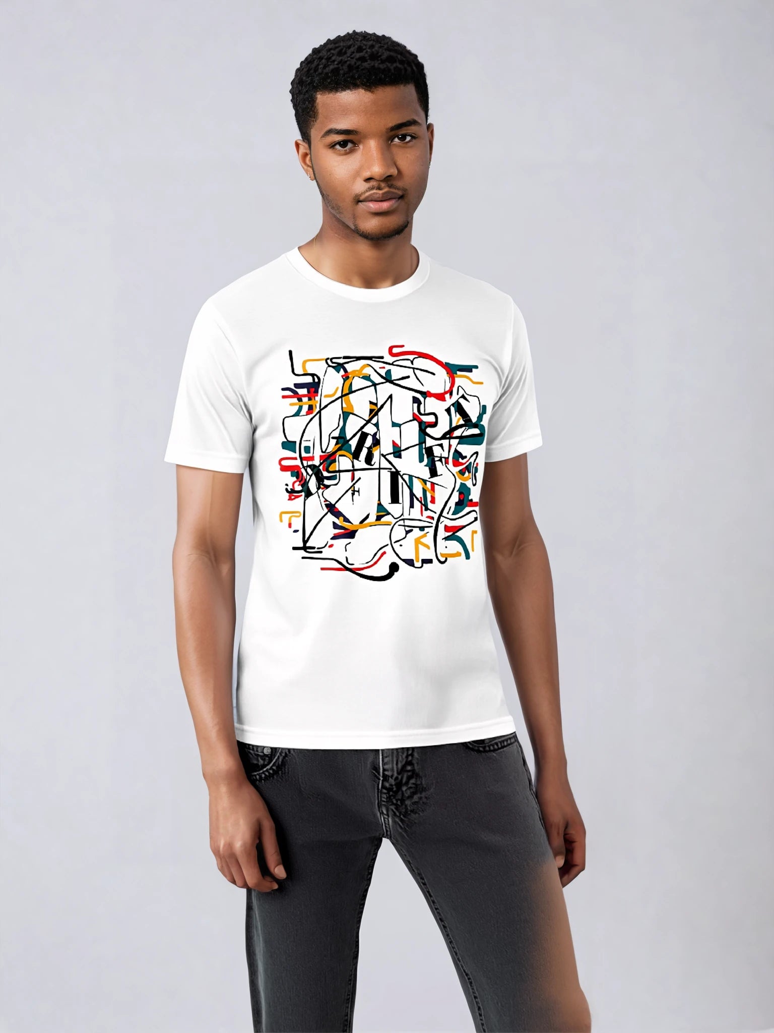 Abstract Drift T-Shirt, Unisex Gift, Colorful Artistry Tee, Creative Insight Shirt, Authentic Design Top - Unisex Jersey Tee, Abstract Drift