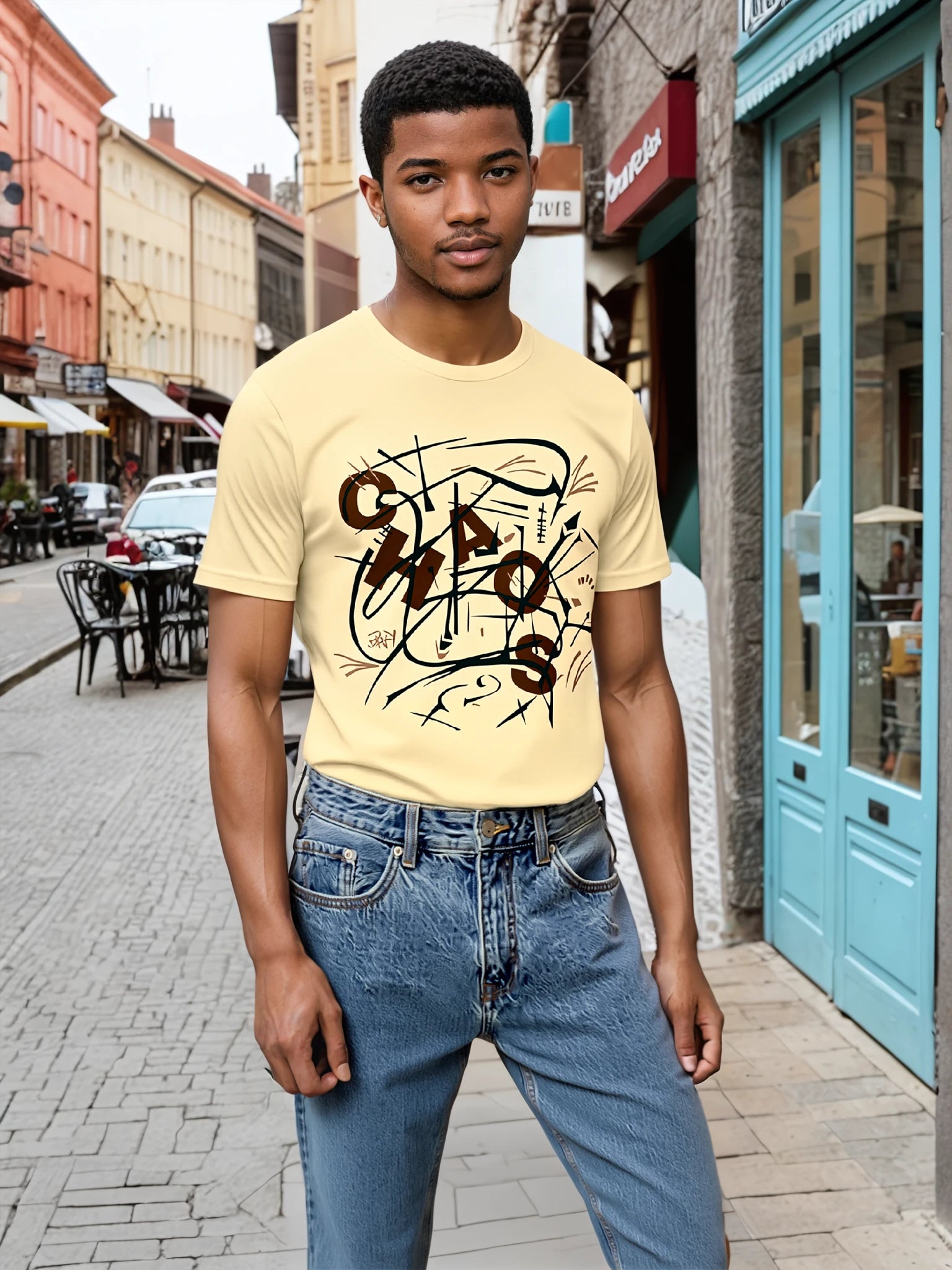 Abstract Chaos T-Shirt, Unisex Gift, Colorful Artistry Tee, Creative Insight Shirt, Authentic Design Top - Unisex Jersey Short Sleeve Tee